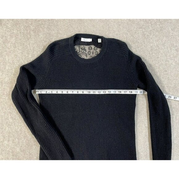 A.L.C. Wool And Cashmere Blend Lace Back Cut Out Sweater Black size M - Picture 6 of 16